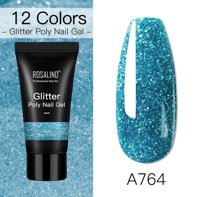 ROSALIND Poly Nail Gel For Nails Extension Finger nail art Manicure Acryl gel Varnish hybrid 30ML Poly UV Gel Polish Extension