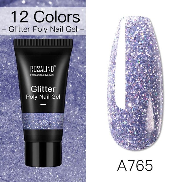 ROSALIND Poly Nail Gel For Nails Extension Finger nail art Manicure Acryl gel Varnish hybrid 30ML Poly UV Gel Polish Extension