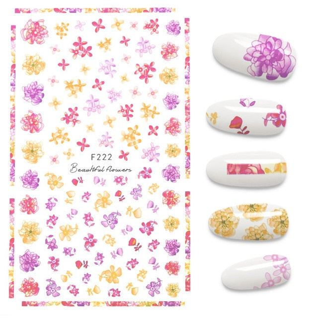 The New 3D Nail Sticker Cool English Letter stickers for nail Foil Love Heart Design Nails Accessories Fashion Manicure Sticker