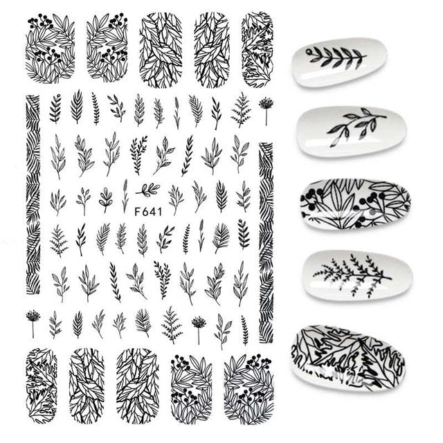 The New 3D Nail Sticker Cool English Letter stickers for nail Foil Love Heart Design Nails Accessories Fashion Manicure Sticker