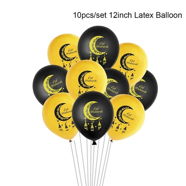 Balloons Decor Ramadan And Eid Decorations Eid Bjd Eid Mubarak Decor MUBARAK Paper Banner RAMADAN MUBARAK Muslim Ramadan Decor