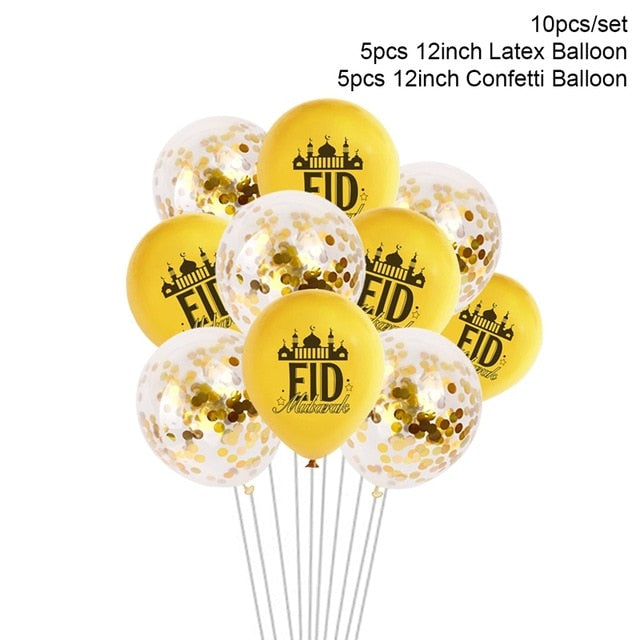 Balloons Decor Ramadan And Eid Decorations Eid Bjd Eid Mubarak Decor MUBARAK Paper Banner RAMADAN MUBARAK Muslim Ramadan Decor