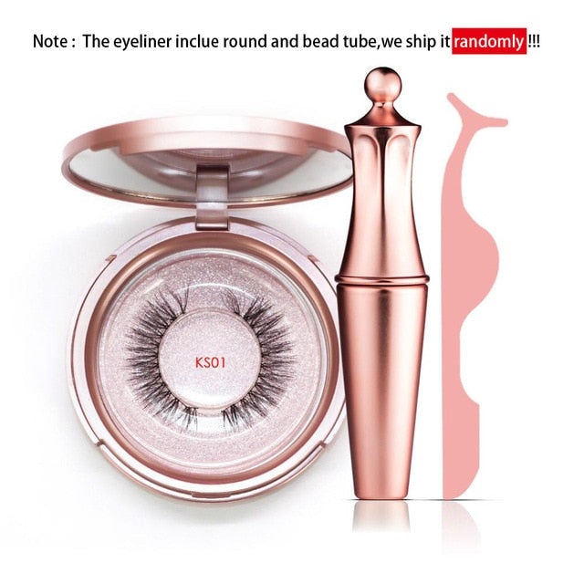 Magic/Magnetic Eyelashes Set 5 Magnets 3D Mink False Eyelashes Ship From USA Beauty Makeup Kit