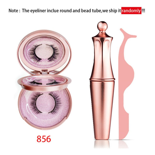 Magic/Magnetic Eyelashes Set 5 Magnets 3D Mink False Eyelashes Ship From USA Beauty Makeup Kit