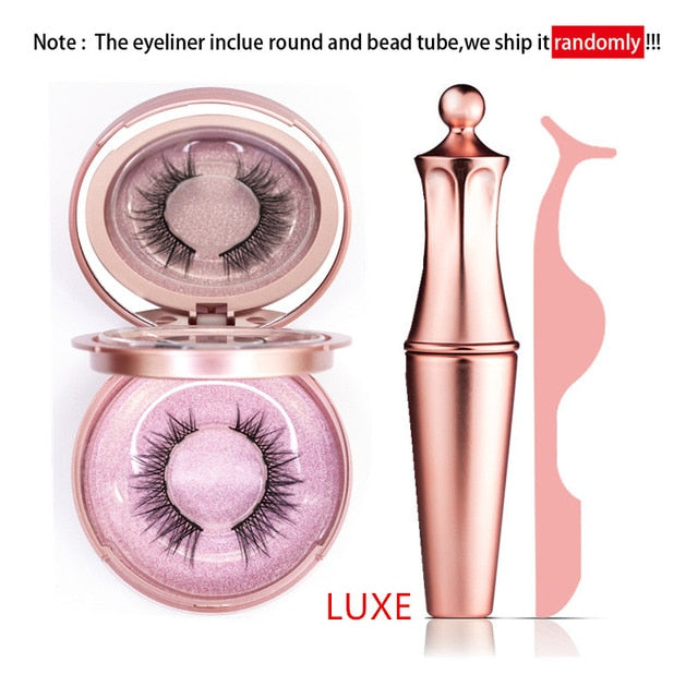 Magic/Magnetic Eyelashes Set 5 Magnets 3D Mink False Eyelashes Ship From USA Beauty Makeup Kit