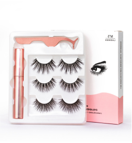 Magic/Magnetic Eyelashes Set 5 Magnets 3D Mink False Eyelashes Ship From USA Beauty Makeup Kit