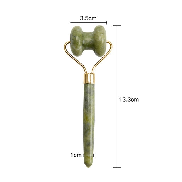Jade Roller Massager for Face Roller Gua Sha Jade Stone Face Massager Beauty Thin Face Lift Anti Wrinkle Facial Skin Care Tools