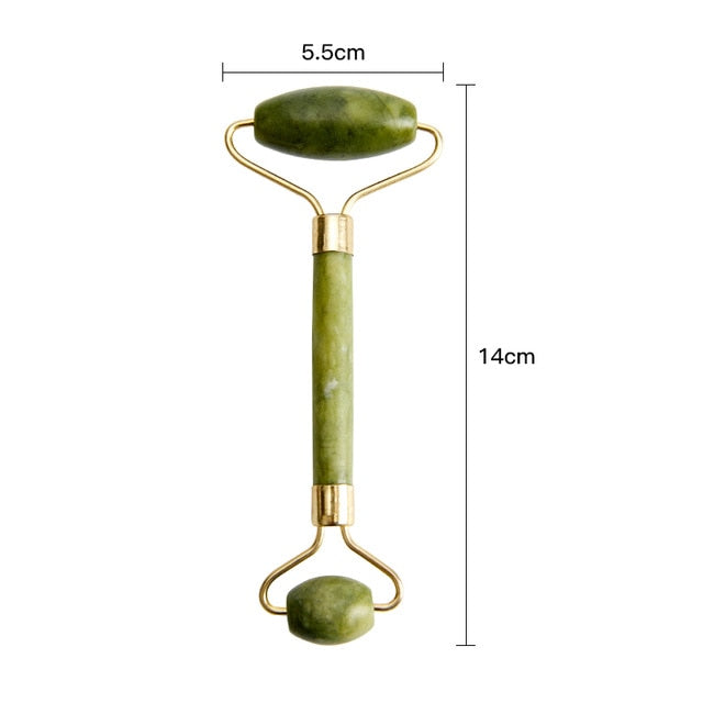 Jade Roller Massager for Face Roller Gua Sha Jade Stone Face Massager Beauty Thin Face Lift Anti Wrinkle Facial Skin Care Tools