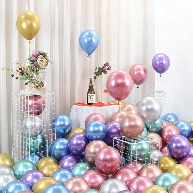 25pcs Rose Gold Metal Balloon Happy Birthday Party Decoration Kids Boy Girl Adults Wedding Birthday Ballon Bride To Be Baloon