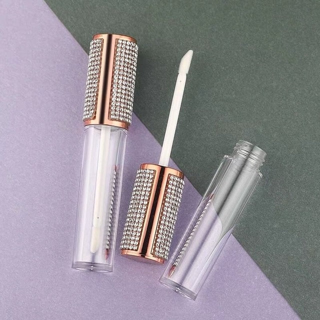 10/30/50pcs Empty 7.8ML Lipgloss Tubes Round Transparent Lip Gloss Tubes With Wand Empty Lip Gloss Tubes Clear Ship From USA
