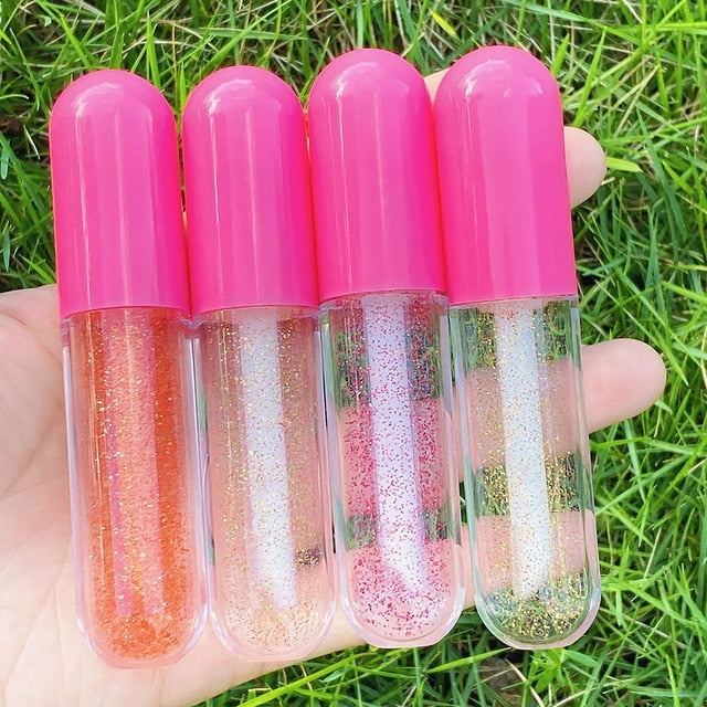 10/30/50pcs Empty 7.8ML Lipgloss Tubes Round Transparent Lip Gloss Tubes With Wand Empty Lip Gloss Tubes Clear Ship From USA