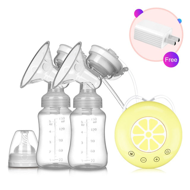 Double Electric Breast Pump USB Electric Breast Pump With Baby Milk Bottle Cold Heat Pad BPA free Powerful Breast Pumps