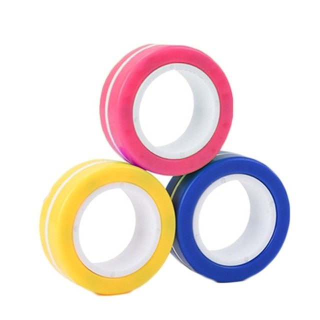 3PCs Fidget Spinner Funny Magnetic Bracelet Ring Unzip Toy Magic Ring Props Tools Anti Stress Figet Toys Stress Child Hotwhells