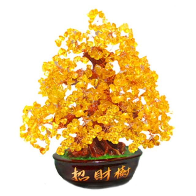 Crystal Yuanbao Tree Delicate Fortune Tree Ornament Gold Ingot Tree Ornament Money Tree Ornament Wedding Hotel Celebration Lucky