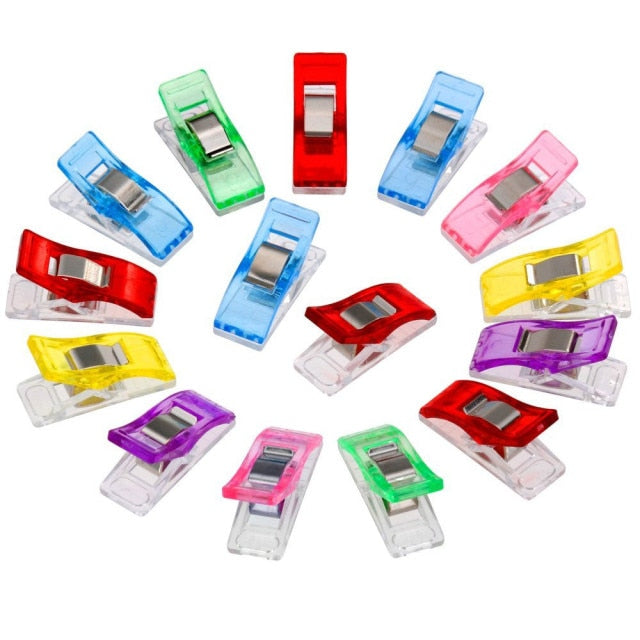20pcs DIY Patchwork Job Foot Case Multicolor Plastic Clips Hemming Sewing Tools Sewing Accessories Crafts Sewing Clips Tools