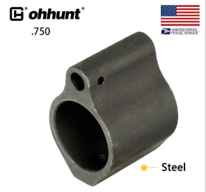 SHIP FROM USA Ohhunt Aluminum Gas Block Low Profile Set Screw Standard Barrel 0.750 Inch Inside Diameter AR15 Accessories