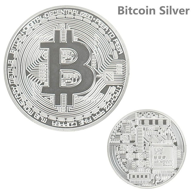 1pcs Creative Souvenir Gold Plated Bitcoin Coin Collectible Bit Metal Coin Collection Physical Cryptocurrency Commemorative Coin