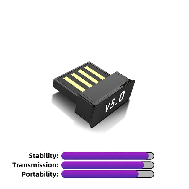 True 5.0 Bluetooth Adapter Usb Bluetooth Transmitter for Pc Computer Receptor Laptop Earphone Audio Printer Data Dongle Receiver