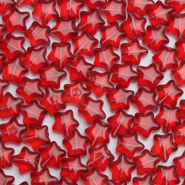 20PC/lot 8mm AB Color Star Beads Czech Glass Loose Spacer Beads for Jewelry Making Hairpin Handmade Diy Accessories