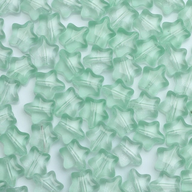 20PC/lot 8mm AB Color Star Beads Czech Glass Loose Spacer Beads for Jewelry Making Hairpin Handmade Diy Accessories