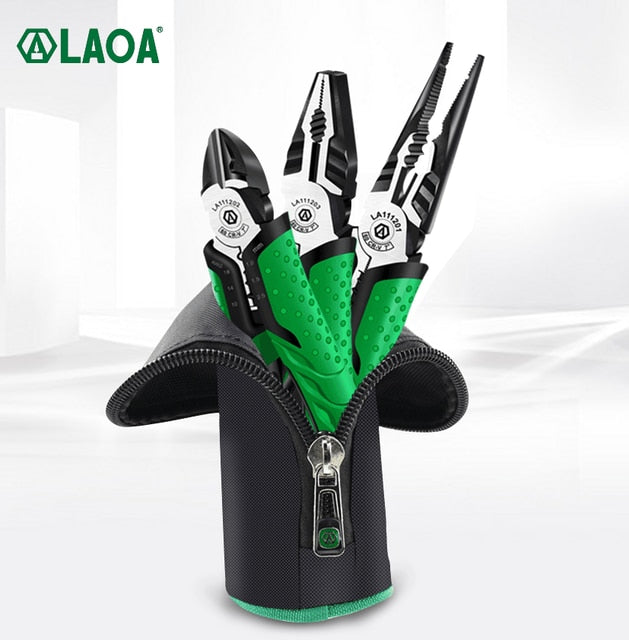 LAOA Long Nose Pliers Industrial Grade Hand Pliers Household Sets Multifunctional 7 inch Electrician Diagonal Wire Cutters