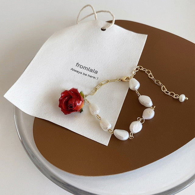 Classic Fashion Natural Stone Pearl Pendant Bracelet For Woman Exquisite New Lucky Cuff Bracelet Anniversary Gift Luxury Jewelry