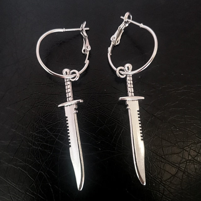 Big Cross Dangle Drop Earrings For Women Korean Trendy Punk Goth Gothic Vintage Statement Fashion Jewelry Steampunk Accessories