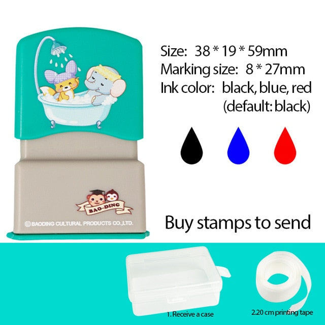 Children's Name Seal Custom Student's Name Stamp Kindergarten Clothes Waterproof Name Sticker Will Not be Washed Off