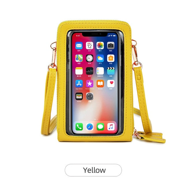 Mini Crossbody Shoulder Bags Women Multi-functional Touchable Cell Phone Pocket Card Purse Ladies Small Bag Female Messenger Bag