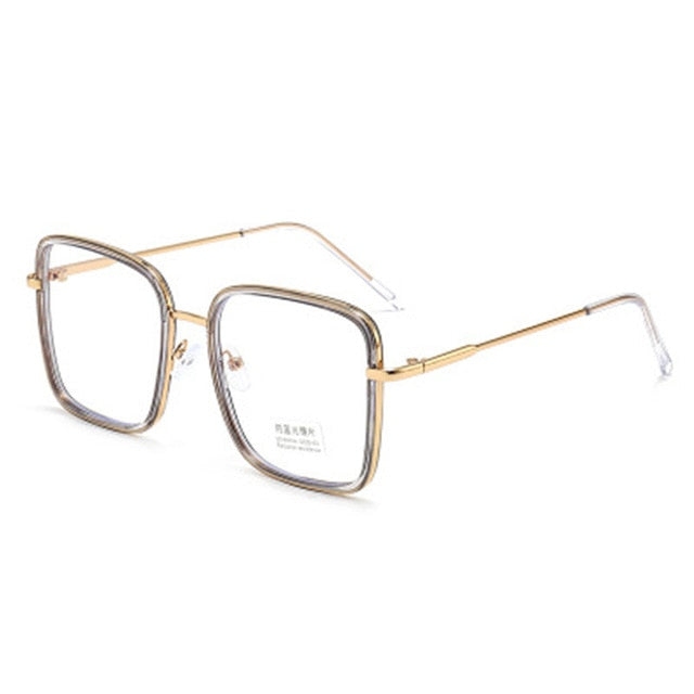 Big Frame Square Anti-blue Light Glasses Frame Oversized Computer Eyewear Frame For Women&Men Square Optical Glasses Eyeglasses