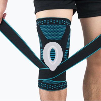 1 pcs Knee Patella Protector Brace Silicone Spring Knee Pad Basketball Running Compression Knee Sleeve Support Sports Kneepads