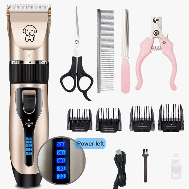 Dog Clipper Dog Hair Clippers Grooming (Pet/Cat/Dog/Rabbit) haircut Trimmer Shaver Set Pets cordless Rechargeable Professional