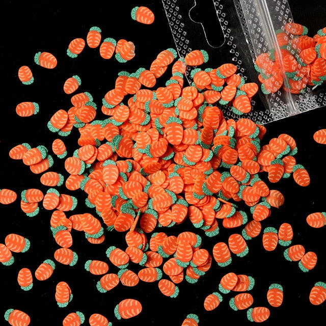 3D Fruit Tiny Slices Stickers Nail Decals Mixed Style Polymer Clay Nail Art Decorations Design Nail Tips Professional Supplies