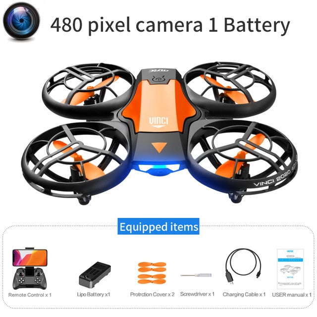 V8 New Mini Drone 4k profession HD Wide Angle Camera 1080P WiFi fpv Drone Camera Height Keep Drones Camera Helicopter Toys