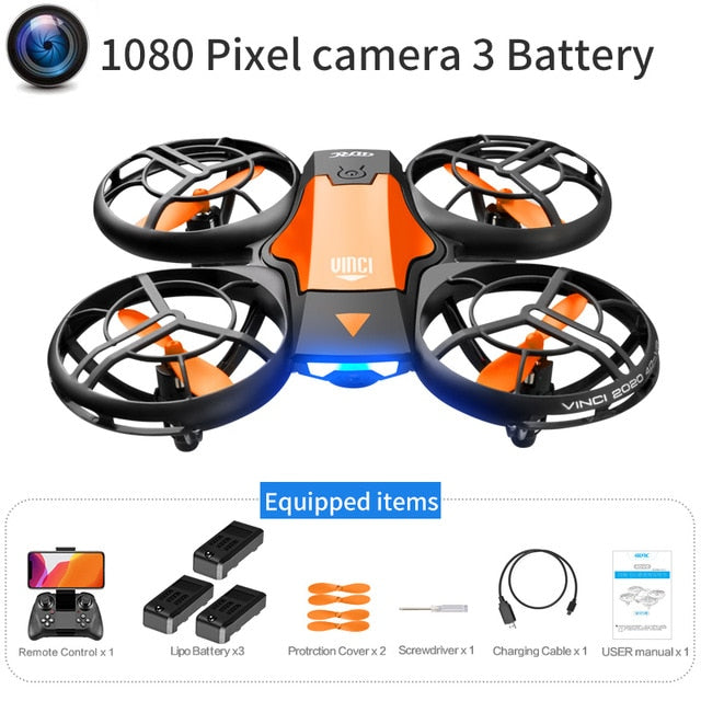 V8 New Mini Drone 4k profession HD Wide Angle Camera 1080P WiFi fpv Drone Camera Height Keep Drones Camera Helicopter Toys