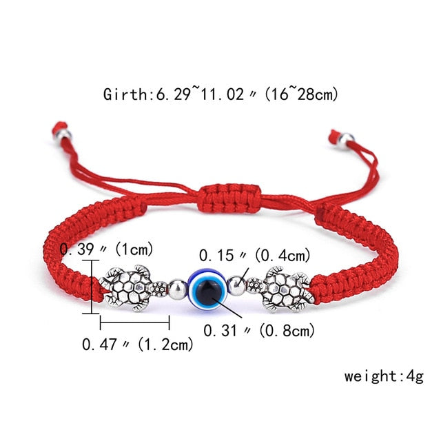 Turkish Evil Eye Hand Braided Red Thread String Bracelet Women Men Charm Lucky Rope Adjustable Bracelet Friendship Jewelry Gifts