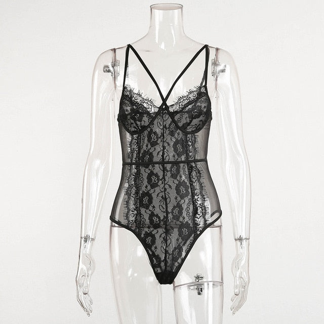 Floral Lace Bodysuit Women Bandage Bodysuit Ladies 2020 Sexy Bodysuit Mesh Bodysuit Summer Overalls