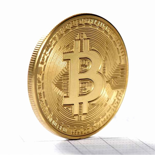 Creative Souvenir Gold Plated Bitcoin Coin Collectible Great Gift Bit Coin Art Collection Physical Gold Commemorative Coin