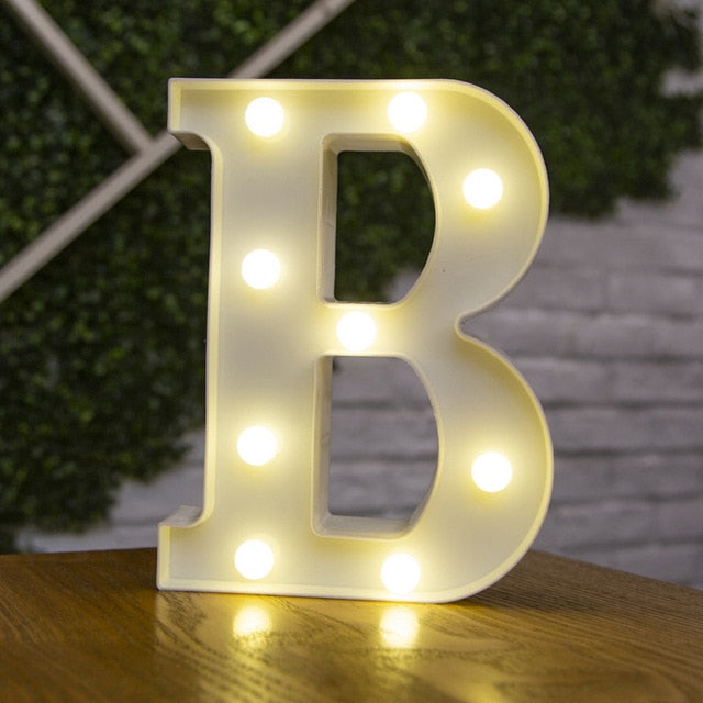 Alphabet Letter LED Lights Luminous Number Lamp Decoration Battery Night Light Party Bedroom Wedding Birthday Christmas Decor