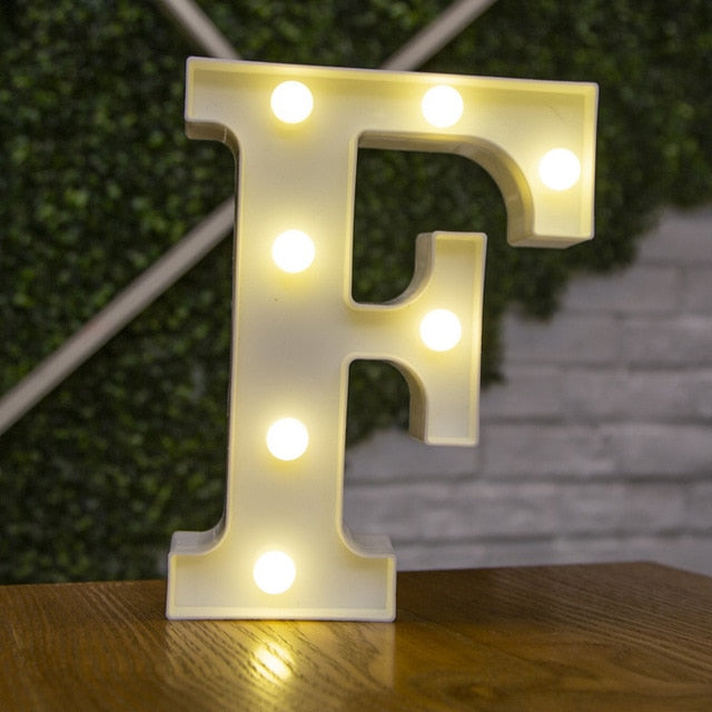Alphabet Letter LED Lights Luminous Number Lamp Decoration Battery Night Light Party Bedroom Wedding Birthday Christmas Decor