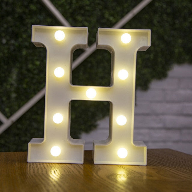 Alphabet Letter LED Lights Luminous Number Lamp Decoration Battery Night Light Party Bedroom Wedding Birthday Christmas Decor