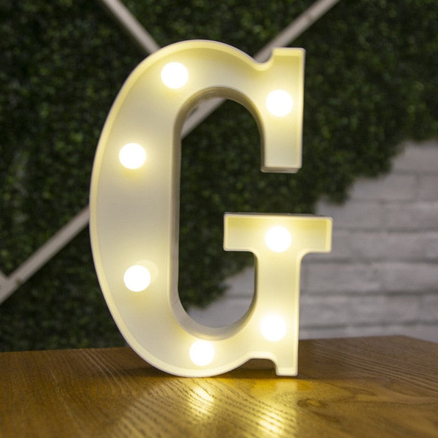 Alphabet Letter LED Lights Luminous Number Lamp Decoration Battery Night Light Party Bedroom Wedding Birthday Christmas Decor
