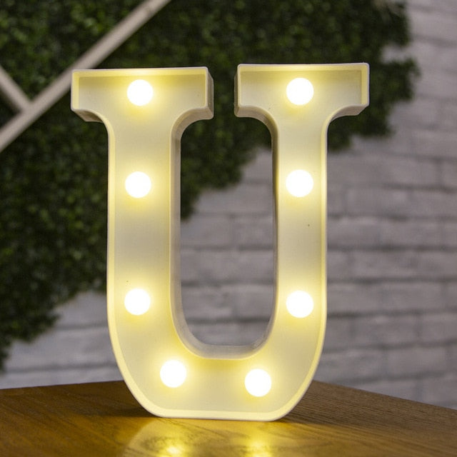 Alphabet Letter LED Lights Luminous Number Lamp Decoration Battery Night Light Party Bedroom Wedding Birthday Christmas Decor