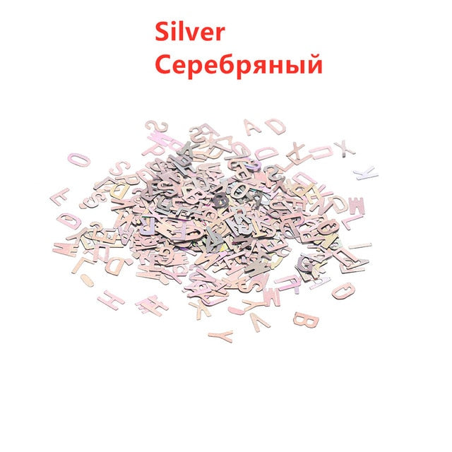 11g/bag 5mm 26 Letters Sequin Colorful Loose Sequins Nail Art UV Epoxy Resin Filling For DIY Jewelry Making Supplies Accessories