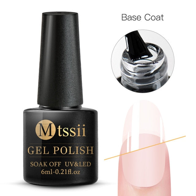 Mtssii 6ml Nail Gel Eggshell Gel Nail Polish Transparent Gel Soak Off Nail Art Gel UV LED Varnish With Any Color Base Top Coat