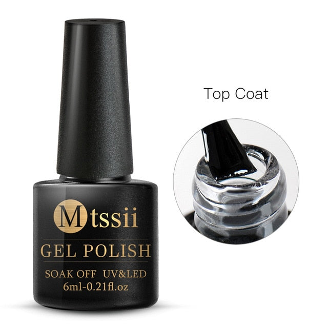 Mtssii 6ml Nail Gel Eggshell Gel Nail Polish Transparent Gel Soak Off Nail Art Gel UV LED Varnish With Any Color Base Top Coat