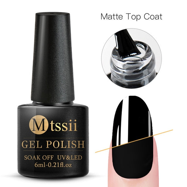 Mtssii 6ml Nail Gel Eggshell Gel Nail Polish Transparent Gel Soak Off Nail Art Gel UV LED Varnish With Any Color Base Top Coat