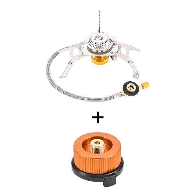 X-eped Camping Gas Stove Portable Folding Outdoor Backpacking Stove Tourist Equipment For Cooking Hiking Picnic 3500W