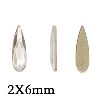 20pcs Crystal Nail Diamond Pixie Strass Clear Glass Rhinestones For 3D Nails Art Decorations Supplies Jewelry Rhinestone