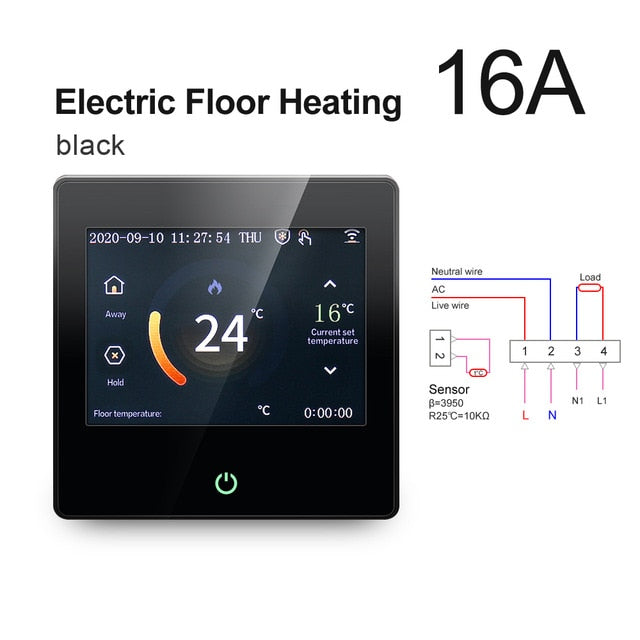 AVATTO WiFi Smart Thermostat Heating Temperature Controller with Celsius/Fahrenheit LED Touch Screen Work with Alexa Google Home
